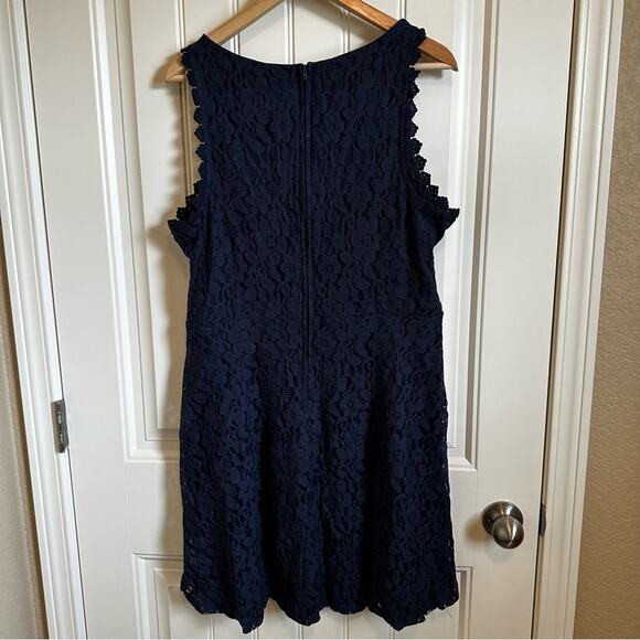 Lily Rose women’s dress size 1x NWT navy blue lace - Picture 6 of 9
